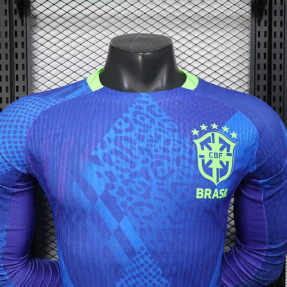 Maillot Brésil Extérieur Manches Longues 2025-2026 Player Version