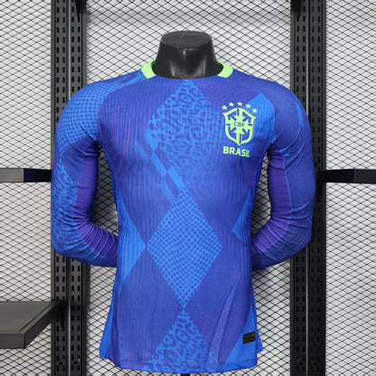 Maillot Brésil Extérieur Manches Longues 2025-2026 Player Version