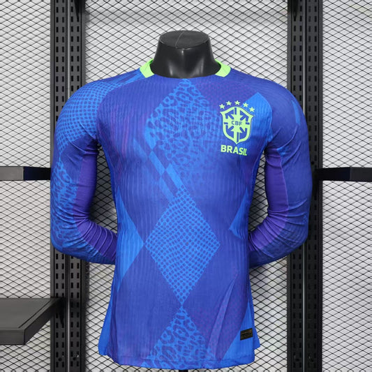 Maillot Brésil Extérieur Manches Longues 2025-2026 Player Version