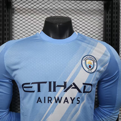 Maillot Domicile Manchester City Manches Longues 2025-2026 Player Version