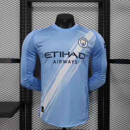 Maillot Domicile Manchester City Manches Longues 2025-2026 Player Version