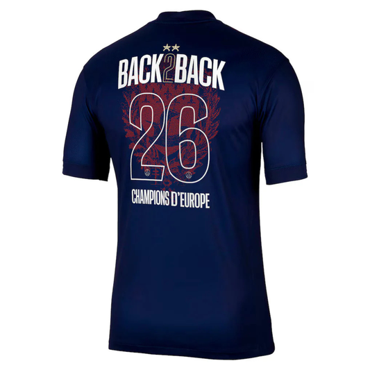 Maillot Paris 2025-2026 Champions 2 Étoiles (Flocage Back To Back)
